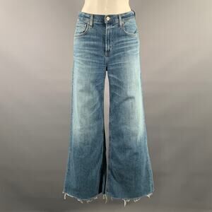 CITIZENS OF HUMANITY Size 26 Blue Cotton Wide Leg Jeans